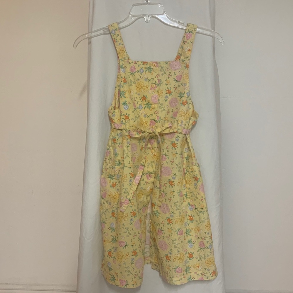 Jacadi Cotton Floral Girls Jumper Dress